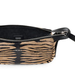 Borsa Zip Top small in pelle effetto cavallino con stampa tigrata 8BS123 B1F5F0RQ9 FENDI 