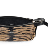 Borsa Zip Top small in pelle effetto cavallino con stampa tigrata 8BS123 B1F5F0RQ9 FENDI 