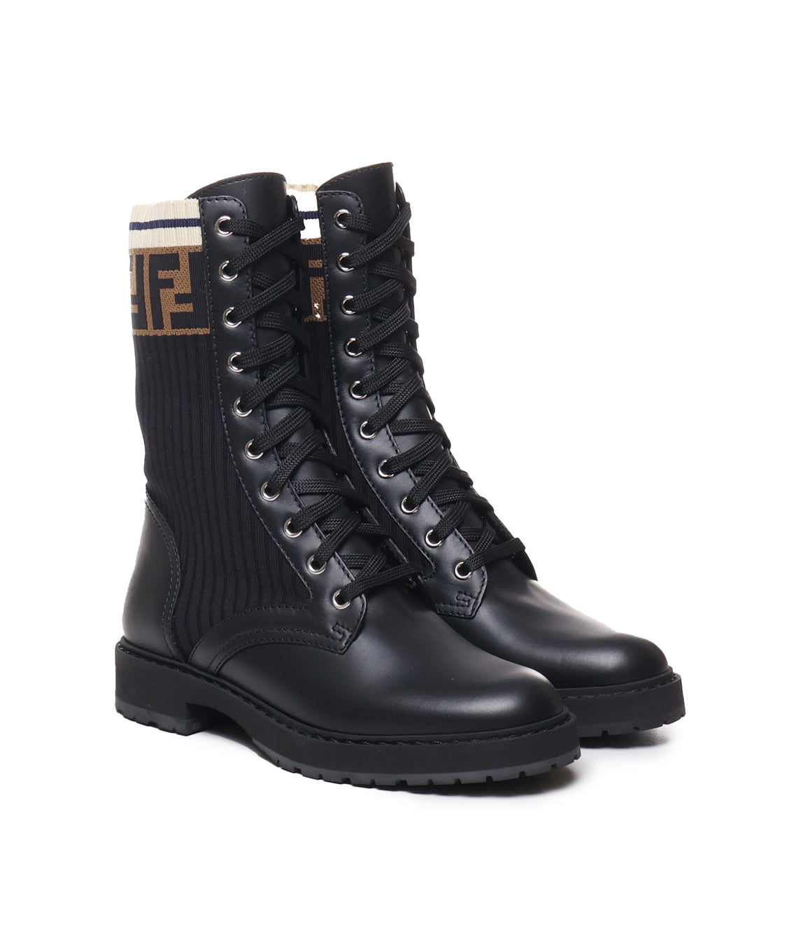 Biker Rockoko in pelle con tessuto stretch 8T6780 A3H4F13MC FENDI 
