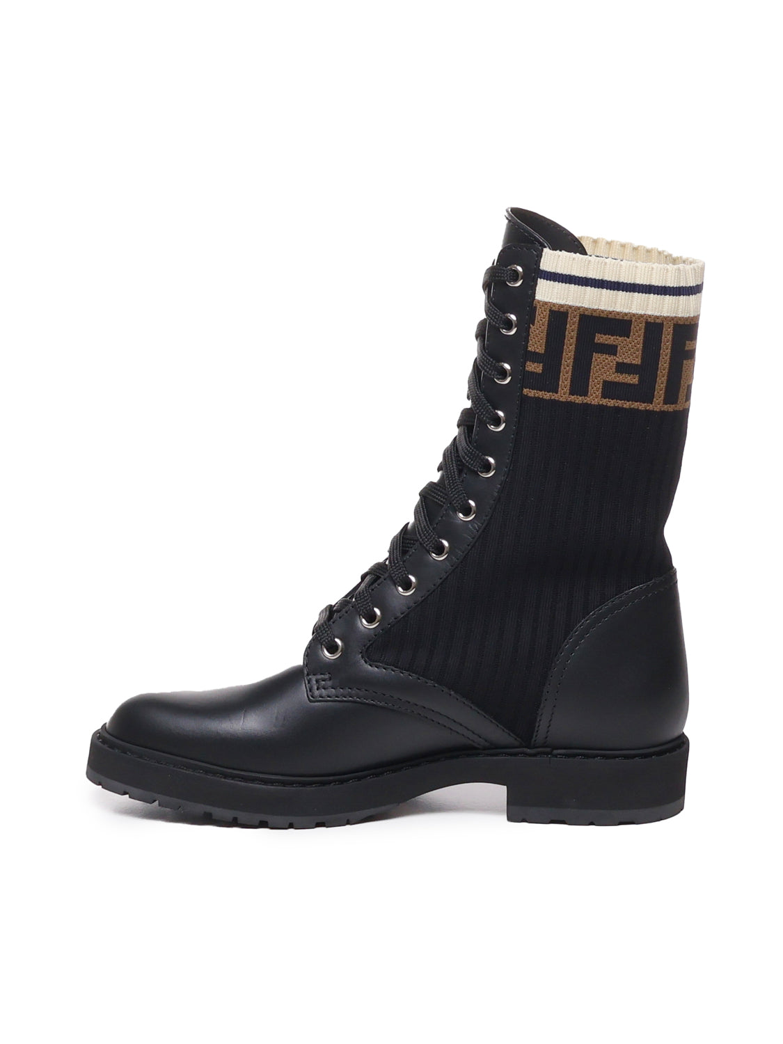 Biker Rockoko in pelle con tessuto stretch 8T6780 A3H4F13MC FENDI 