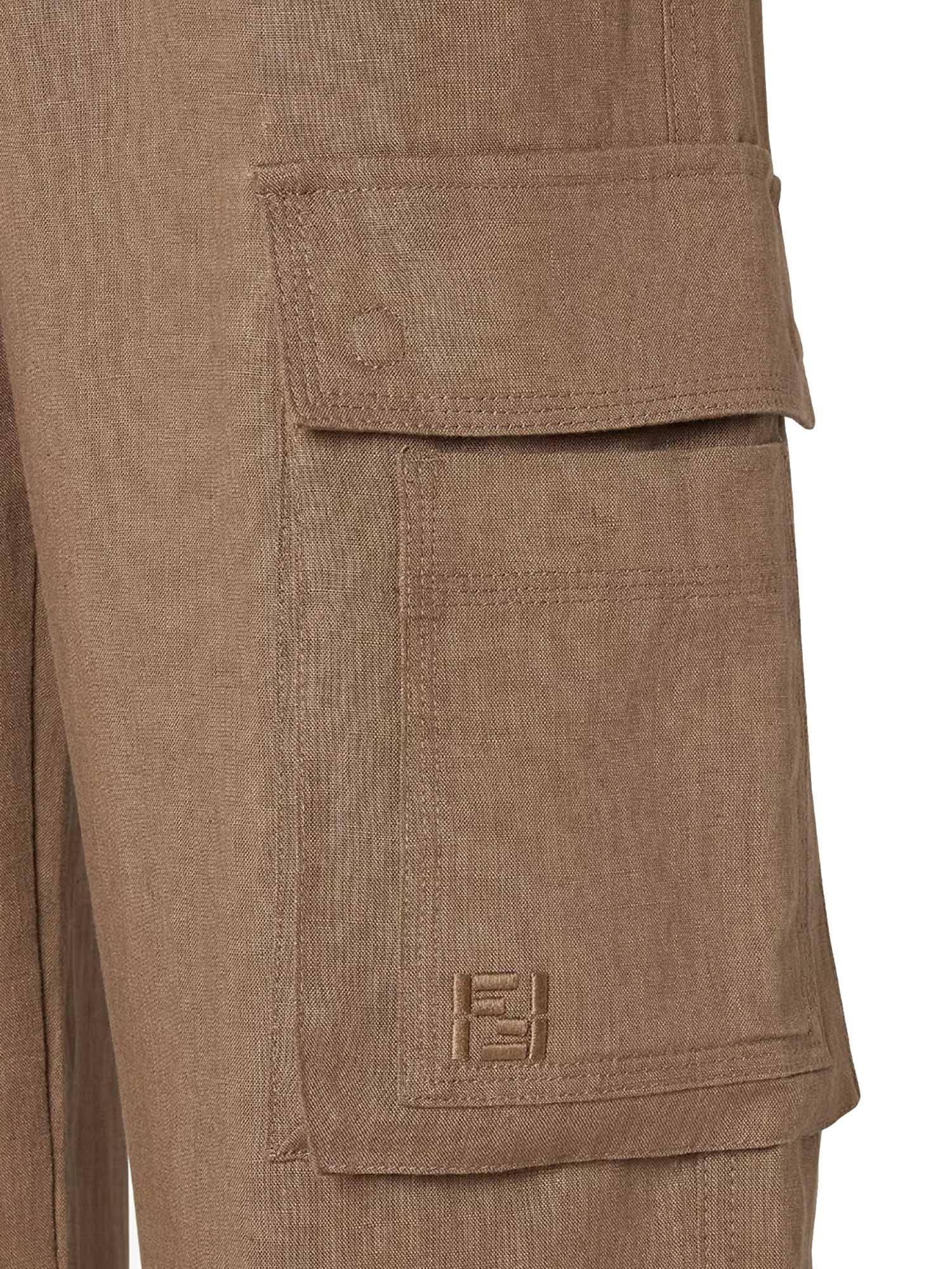 Pantaloni in lino FB1135 AVSGF19FJ FENDI 