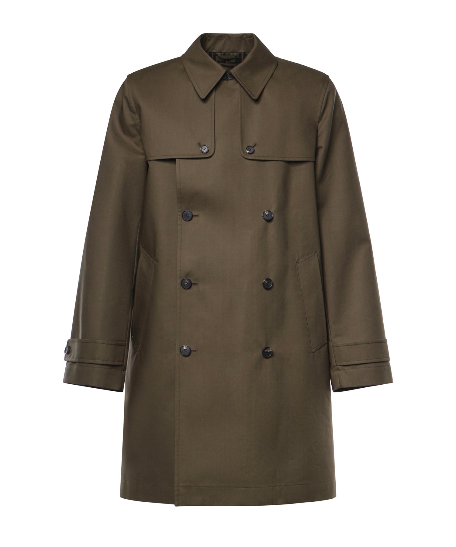 Trench midi doppiopetto FF0874 B1UEF1XEW FENDI 