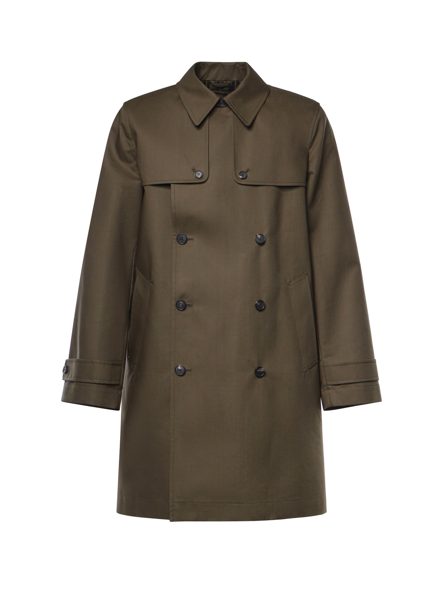 Trench midi doppiopetto FF0874 B1UEF1XEW FENDI 