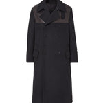 Parka doppiopetto in lana e pelle FF0884 AMYCF0QA1 FENDI 