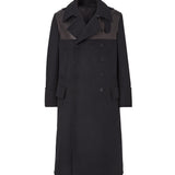 Parka doppiopetto in lana e pelle FF0884 AMYCF0QA1 FENDI 