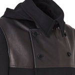 Parka doppiopetto in lana e pelle FF0884 AMYCF0QA1 FENDI 