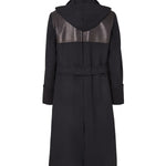 Parka doppiopetto in lana e pelle FF0884 AMYCF0QA1 FENDI 