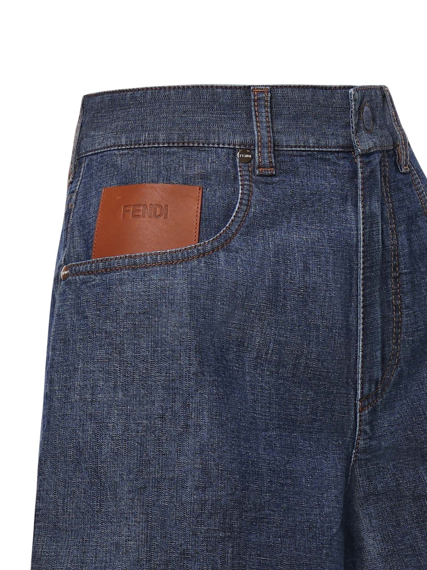 Short in denim FLP861 AW8HF0QB0 FENDI 