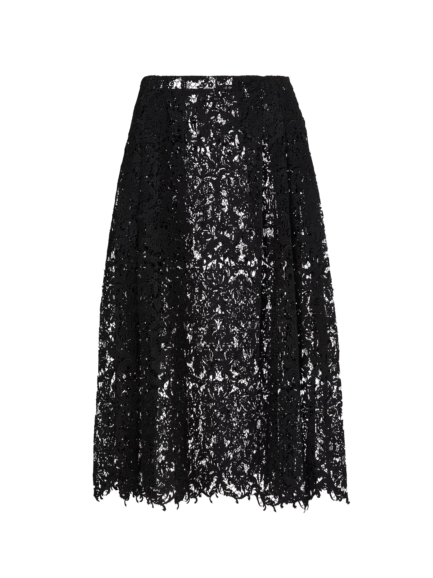 Gonna midi in pizzo macramè FQ7762 B1U2F0QA1 FENDI 
