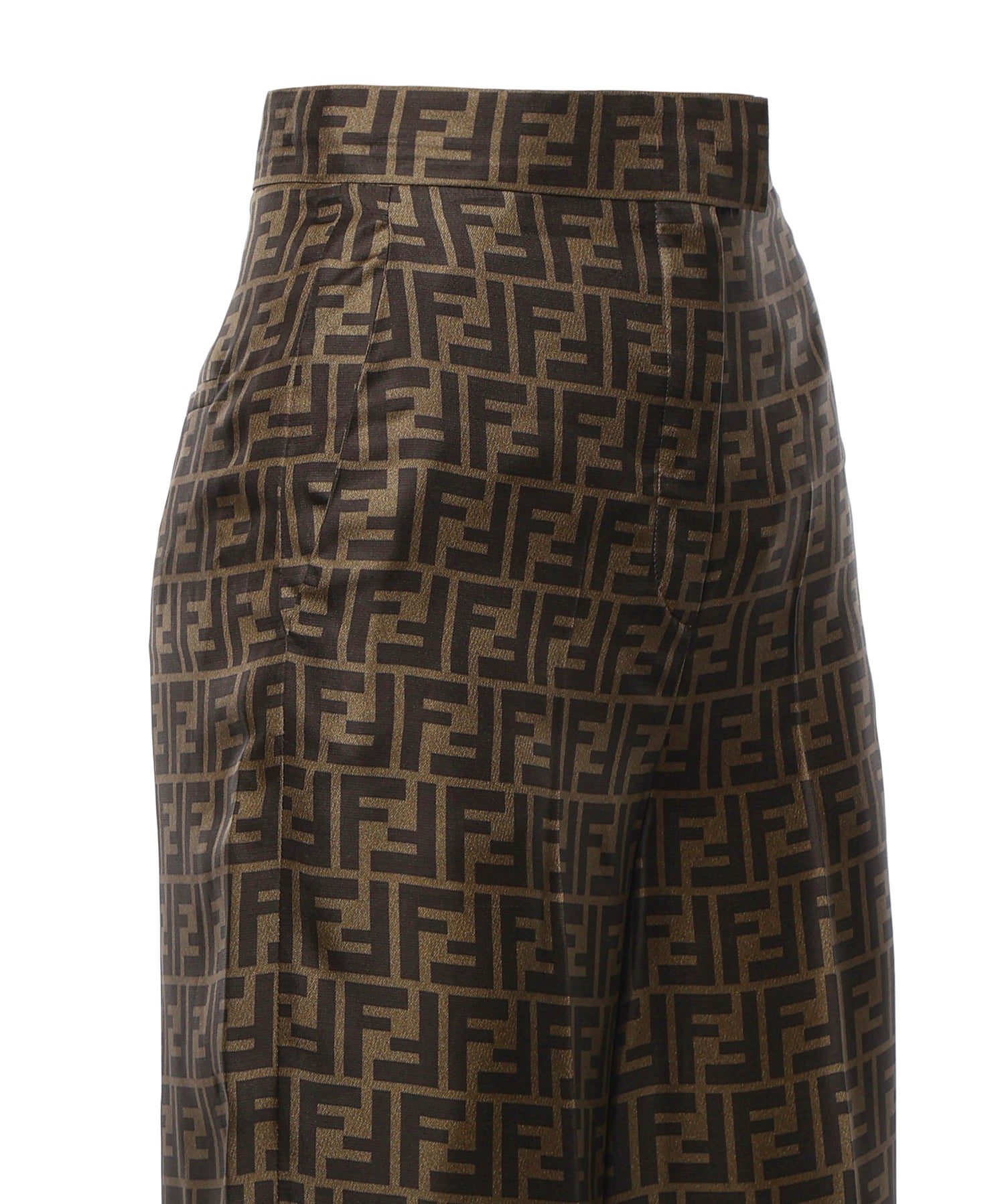 Pantalone in twill FF Jacquard FR6606 A8G3F118W FENDI 