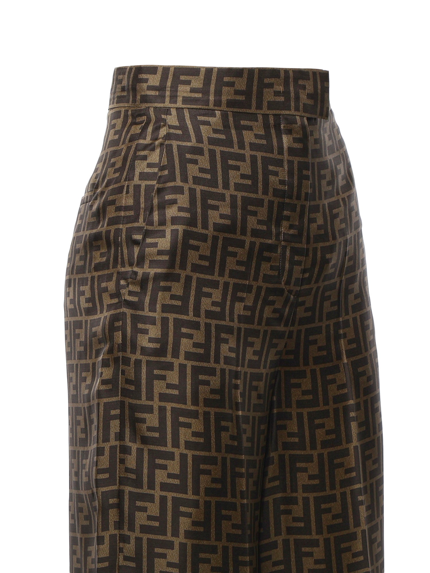 Pantalone in twill FF Jacquard FR6606 A8G3F118W FENDI 