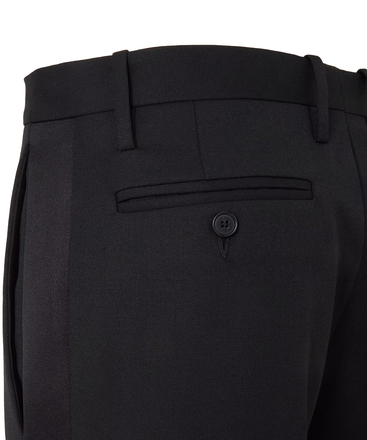 Pantaloni tuxedo in lana FR6757 B1G0F0QA1 FENDI 