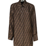 Camicia in seta FF jacquard FS8107 A8G3F118W FENDI 
