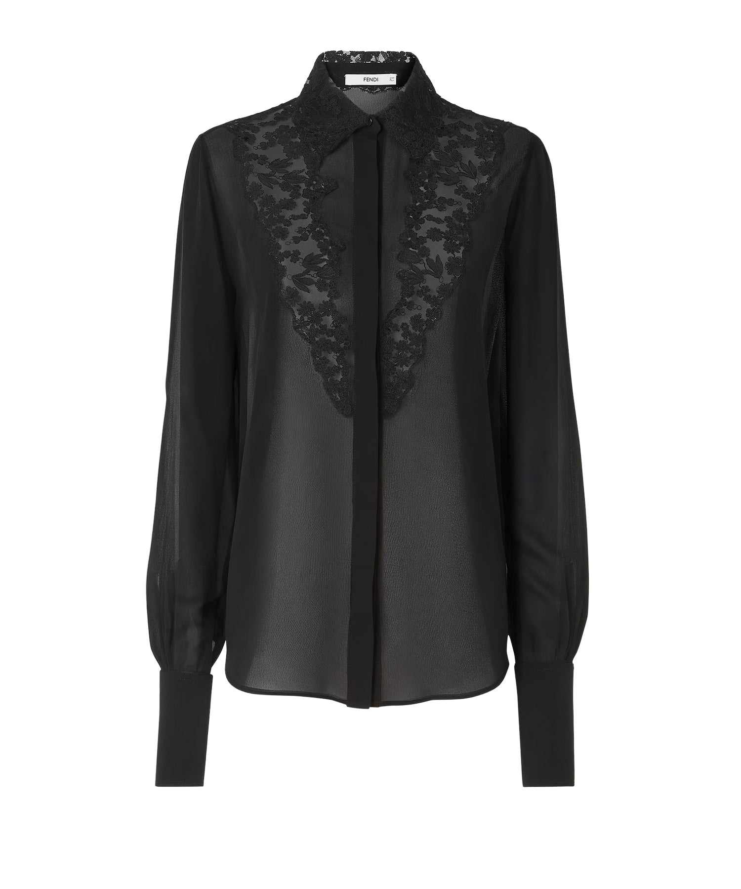 Camicia in georgette e pizzo FS8381 B1UKF0QA1 FENDI 