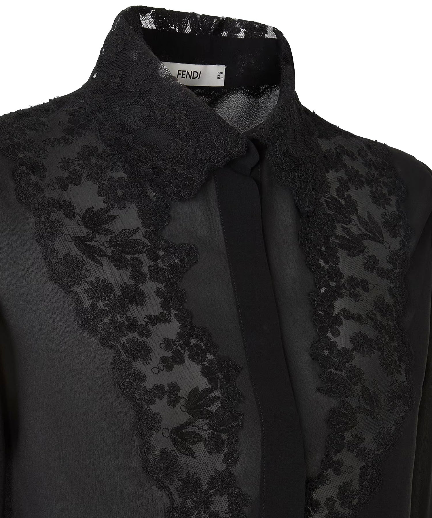 Camicia in georgette e pizzo FS8381 B1UKF0QA1 FENDI 