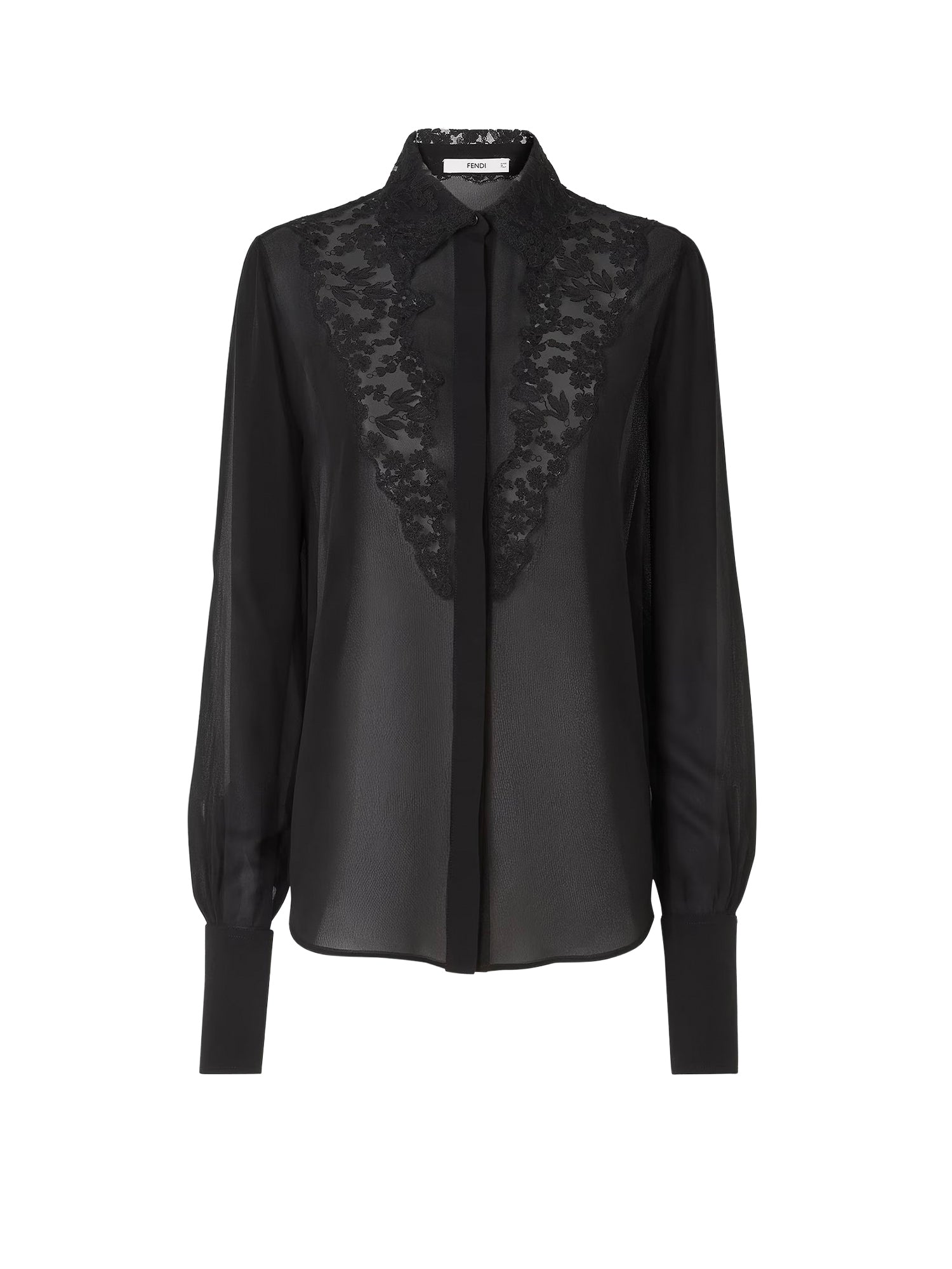 Camicia in georgette e pizzo FS8381 B1UKF0QA1 FENDI 