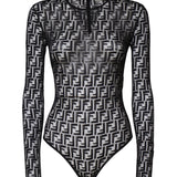 Body in pizzo FF Jacquard FXF630 AJYLF0GME FENDI 