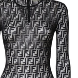 Body in pizzo FF Jacquard FXF630 AJYLF0GME FENDI 