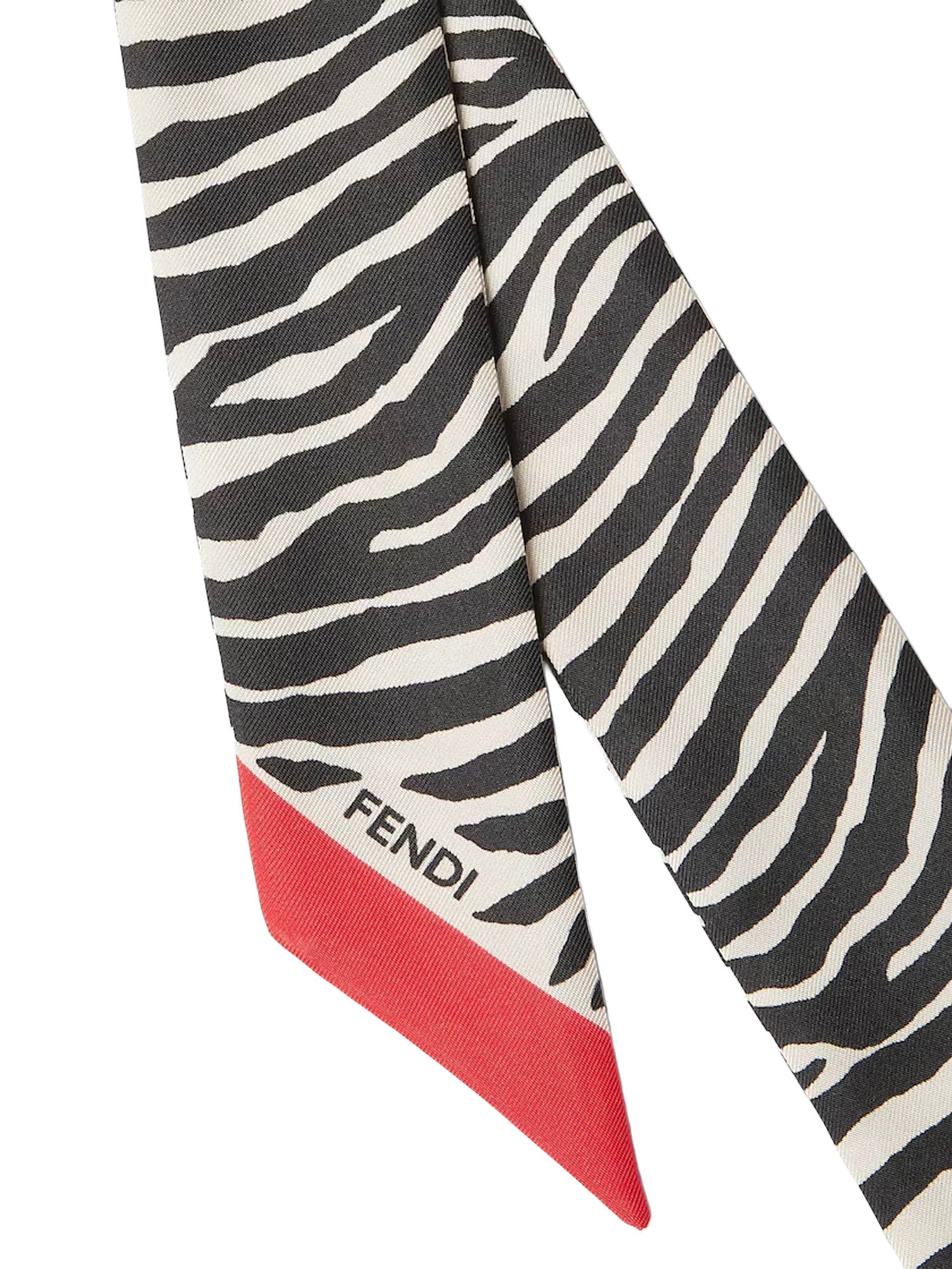 Bandeau in seta con stampa Tiger animalier FXT011 B1VPF1Y7A FENDI 