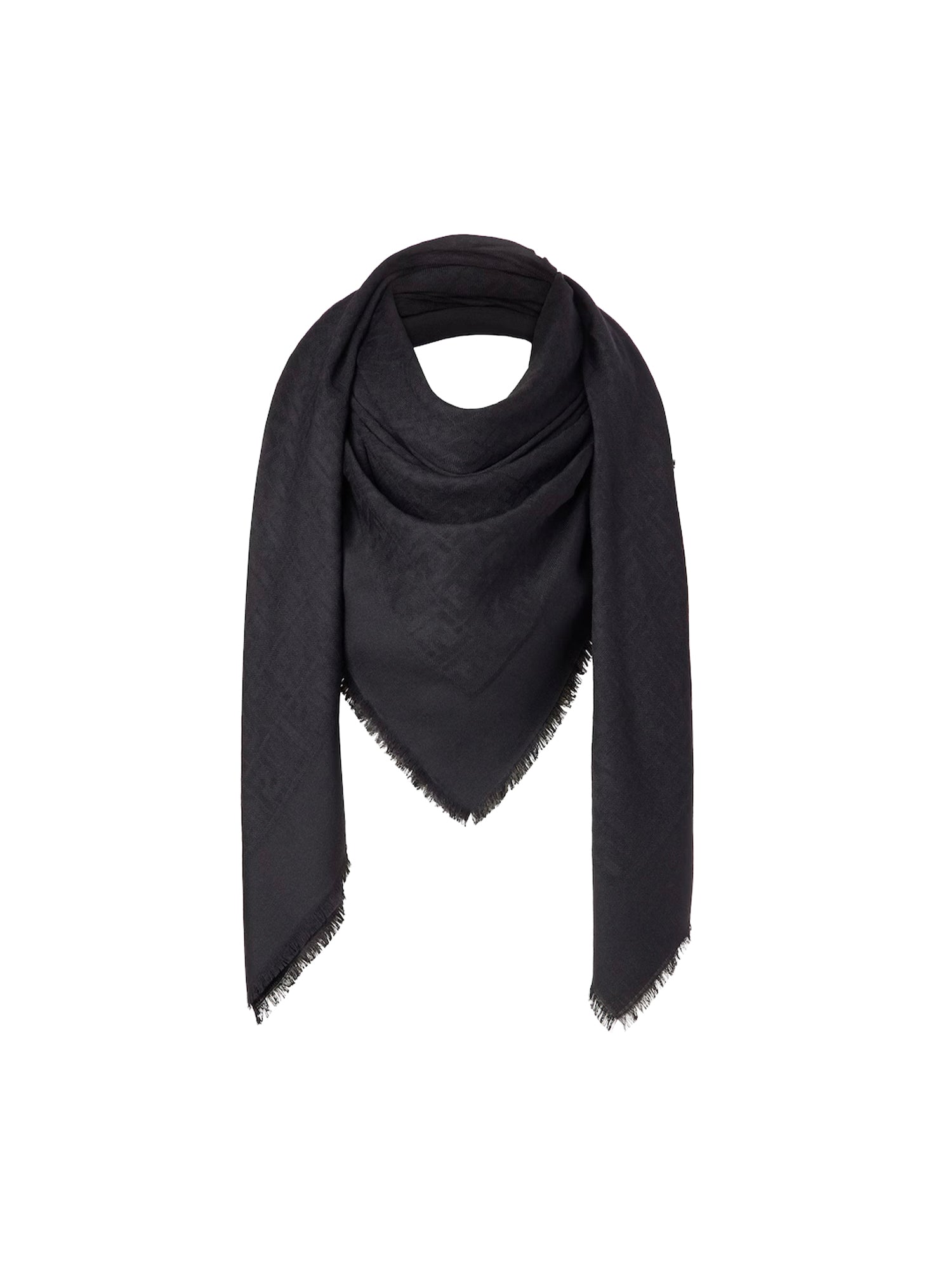 Scialle FF Jacquard in lana, seta e cashmere FXT388 B1VKF0QA1 FENDI 