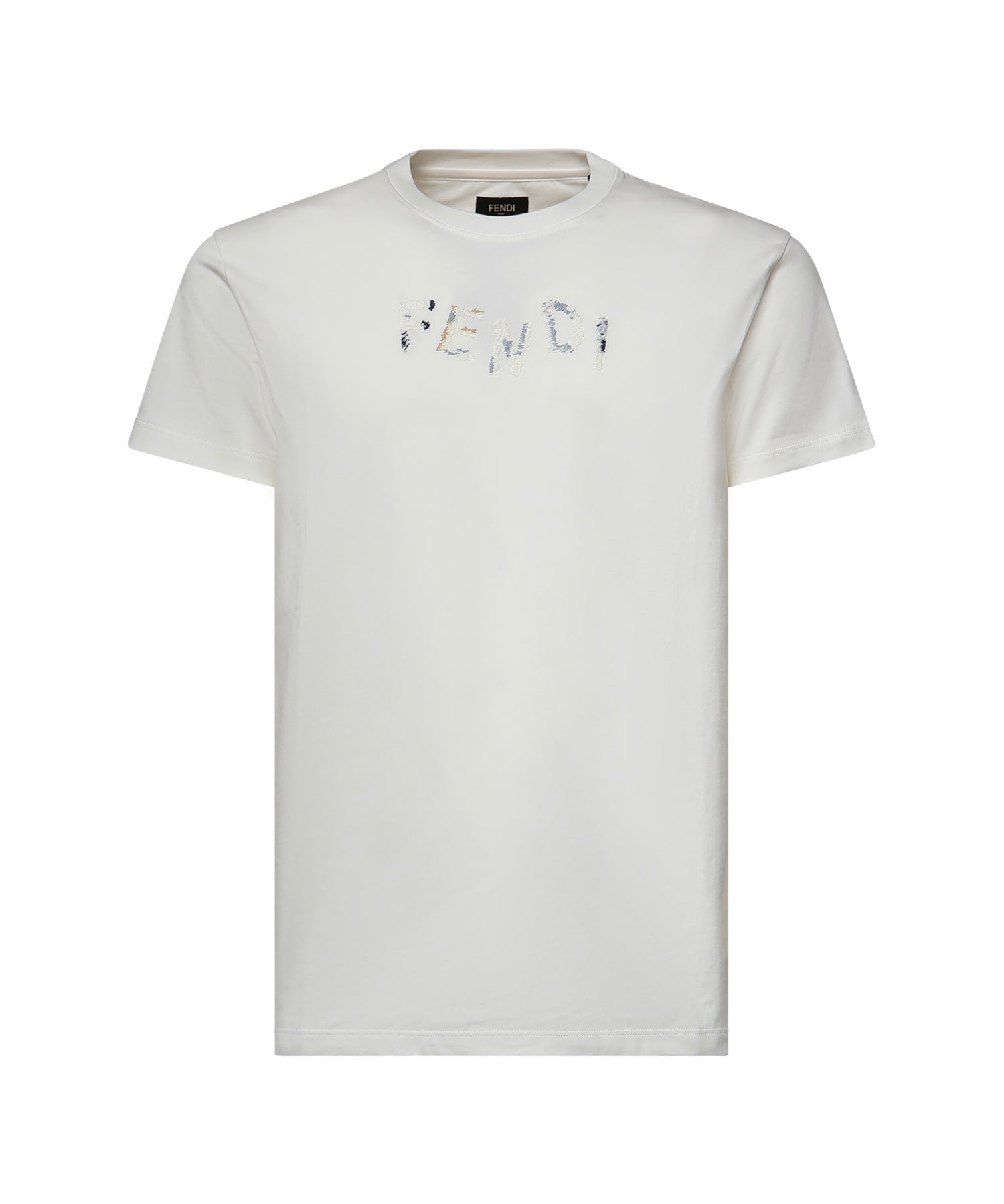 T-shirt in cotone con logo FY1319 AUOBF0H0G FENDI 