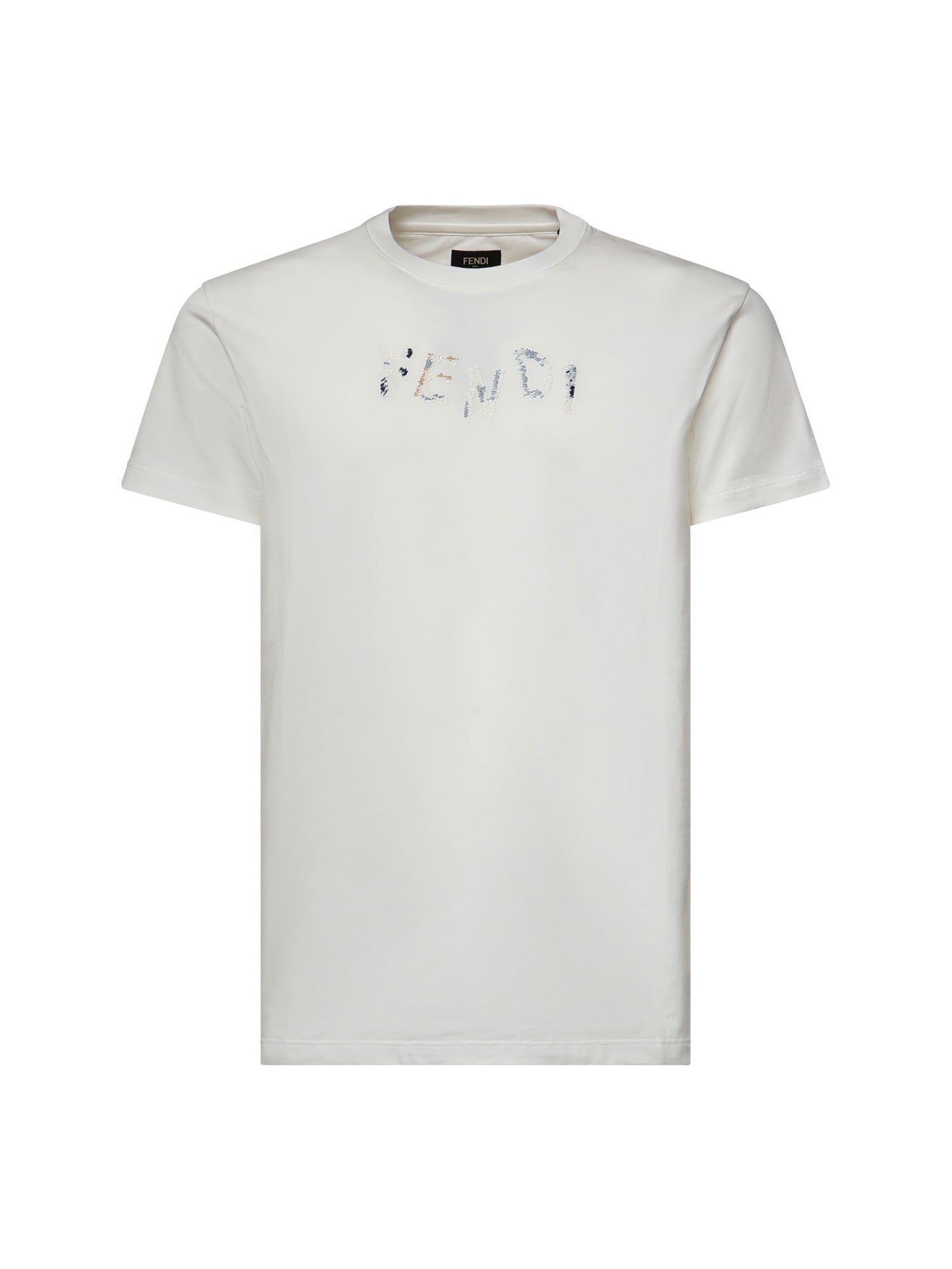 T-shirt in cotone con logo FY1319 AUOBF0H0G FENDI 