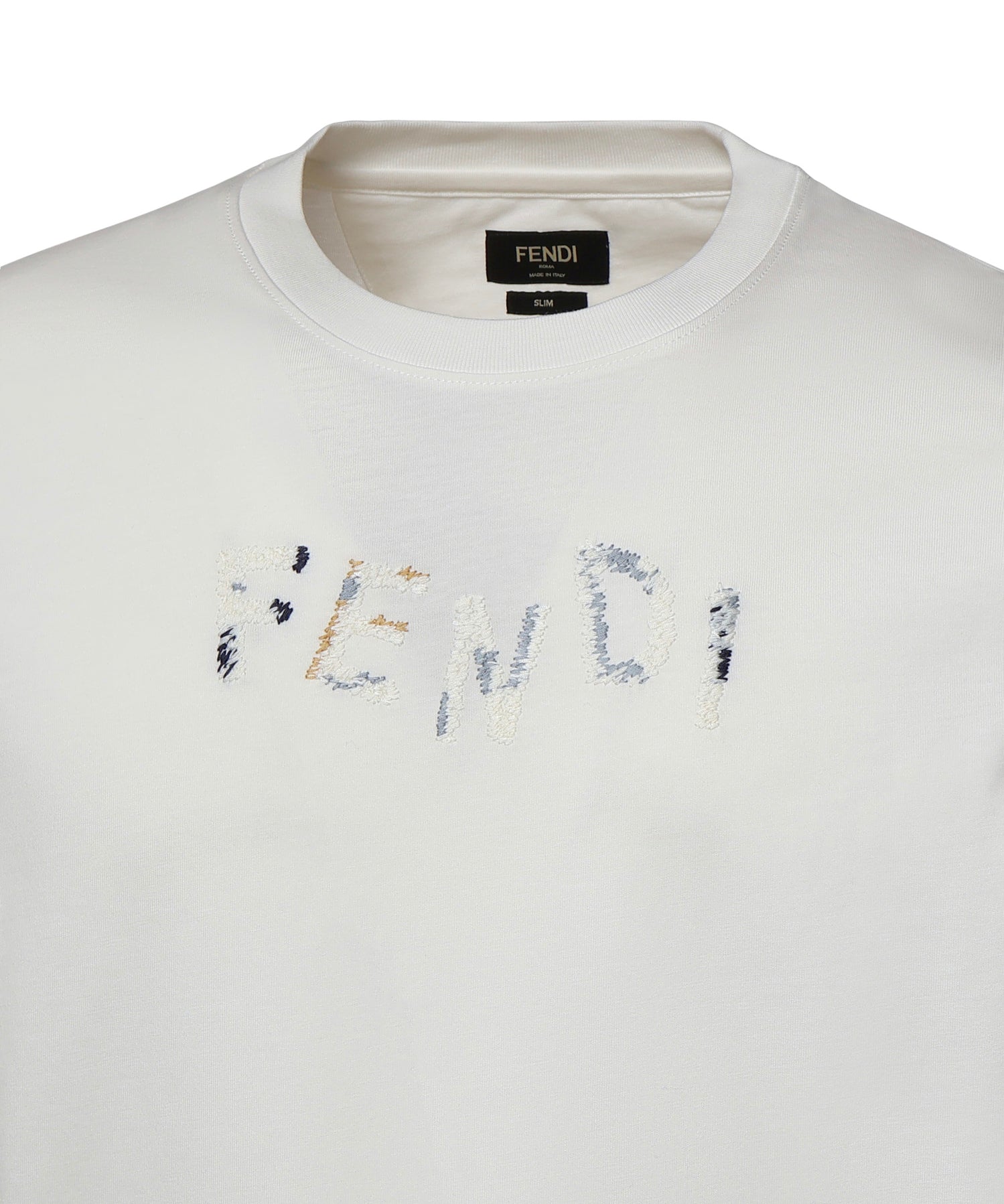 T-shirt in cotone con logo FY1319 AUOBF0H0G FENDI 