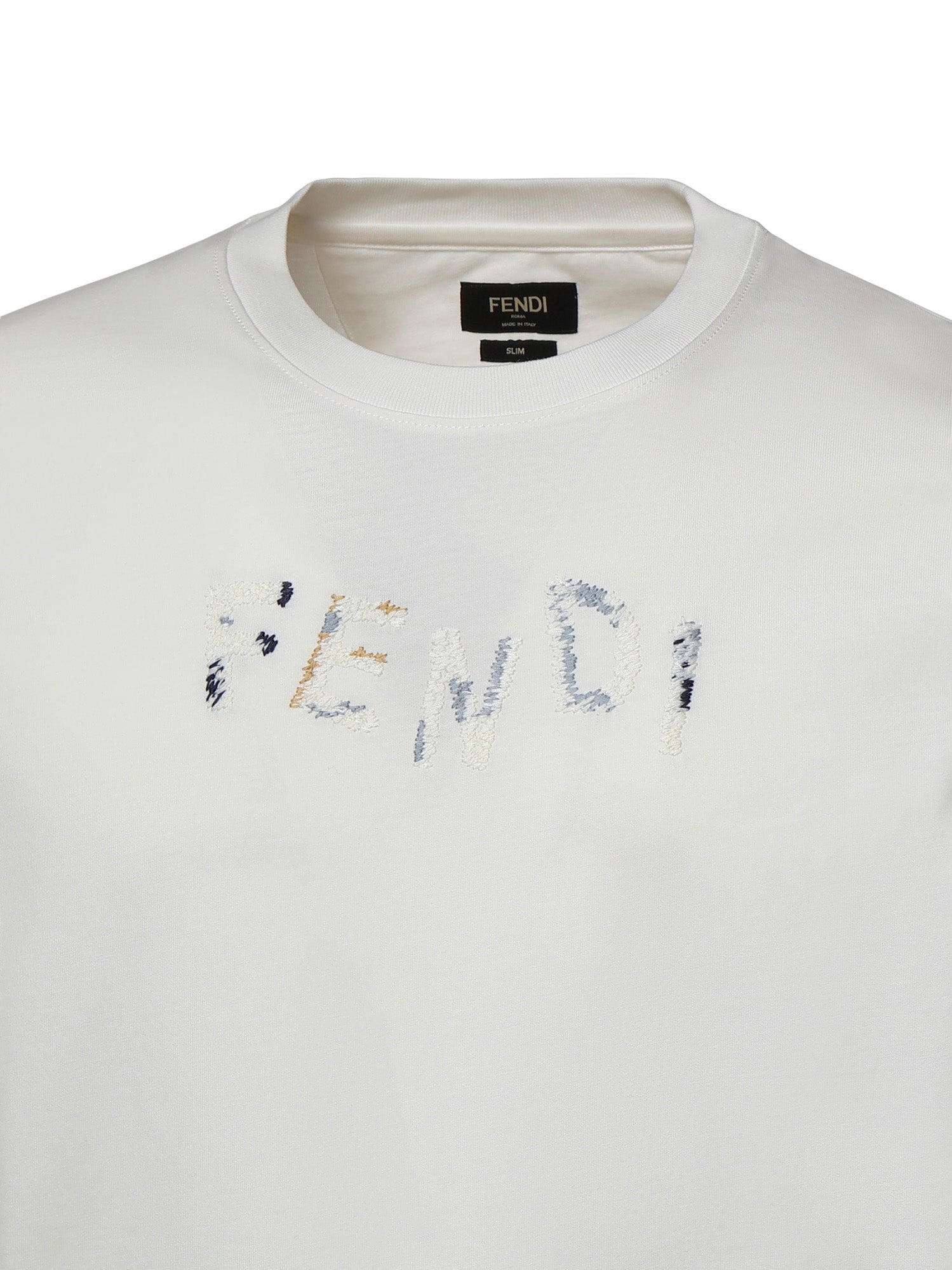 T-shirt in cotone con logo FY1319 AUOBF0H0G FENDI 