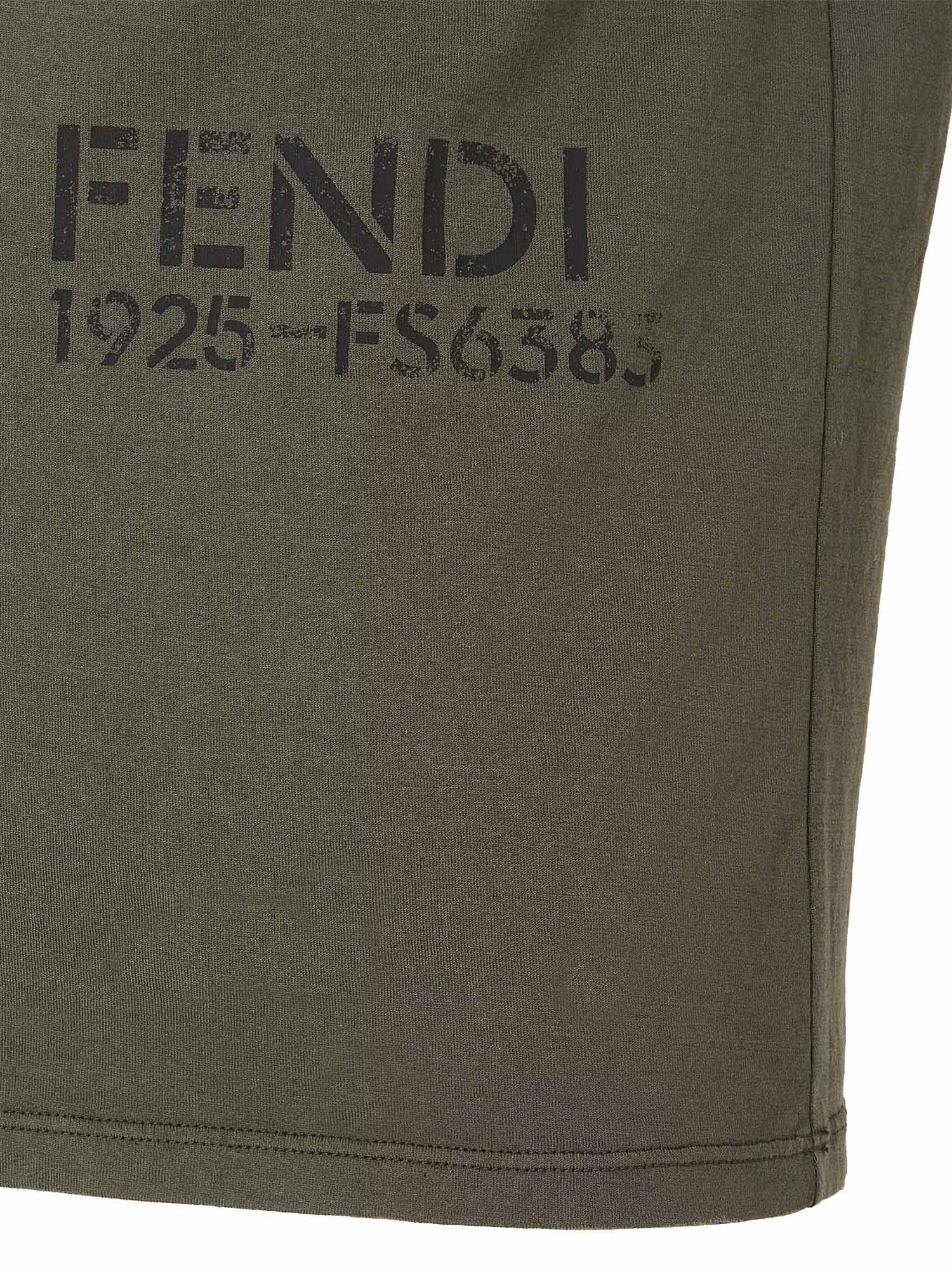 T-shirt in cotone con logo FY1370 B19QF0QQ4 FENDI 