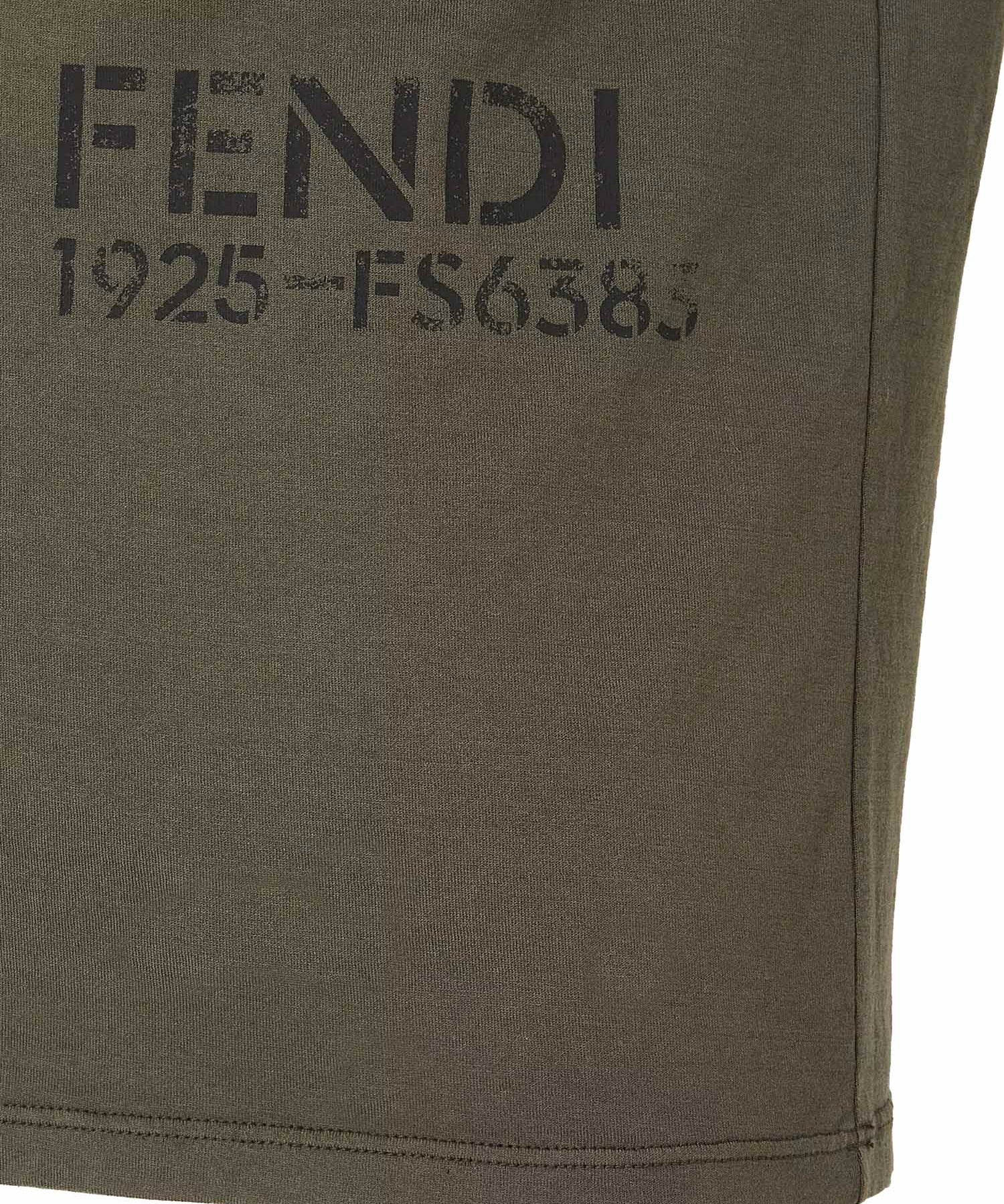 T-shirt in cotone con logo FY1370 B19QF0QQ4 FENDI 