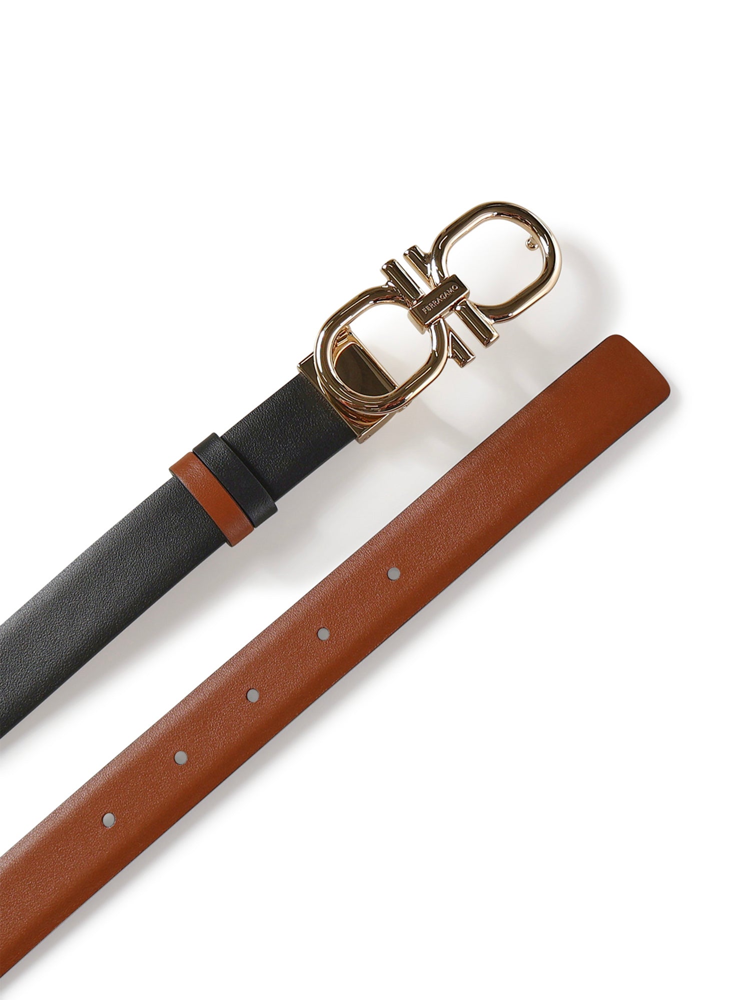 Cintura regolabile e reversibile Gancini 230458 790123001 FERRAGAMO 