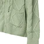 Felpa con cappuccio e zip in maglia a trecce FOFW26HO01517 0098 FOUND 