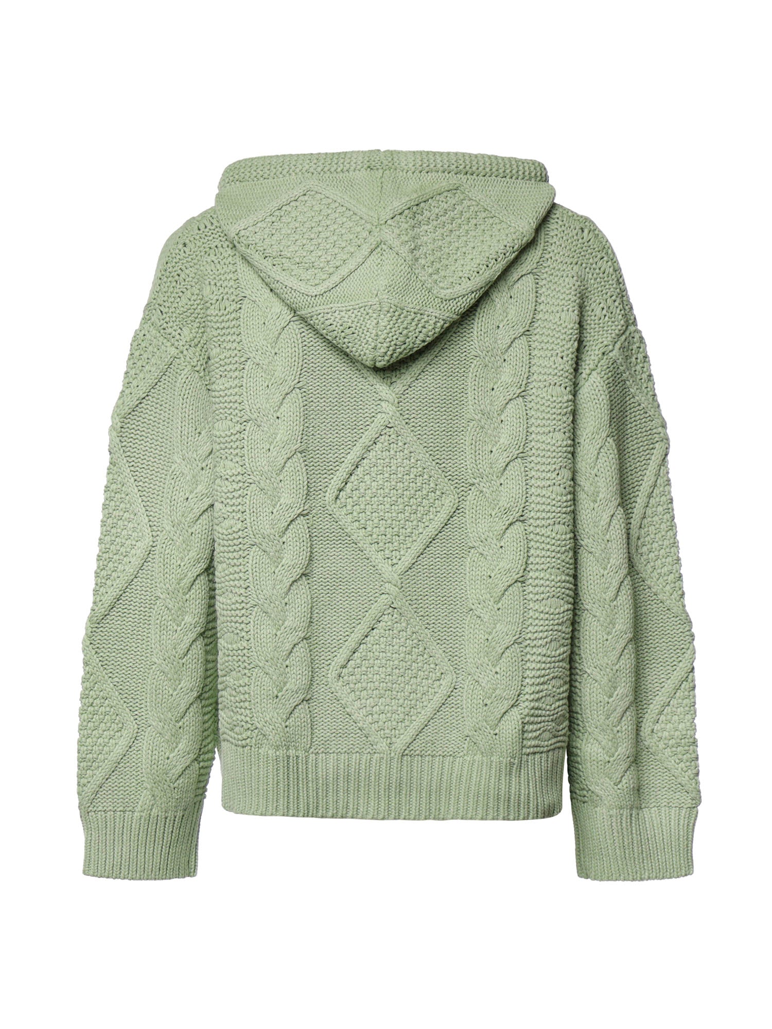 Felpa con cappuccio e zip in maglia a trecce FOFW26HO01517 0098 FOUND 