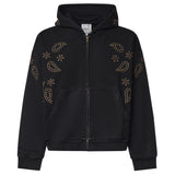 Felpa con zip e borchie in cotone FOFW26HO02012 0027 FOUND 