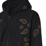 Felpa con zip e borchie in cotone FOFW26HO02012 0027 FOUND 