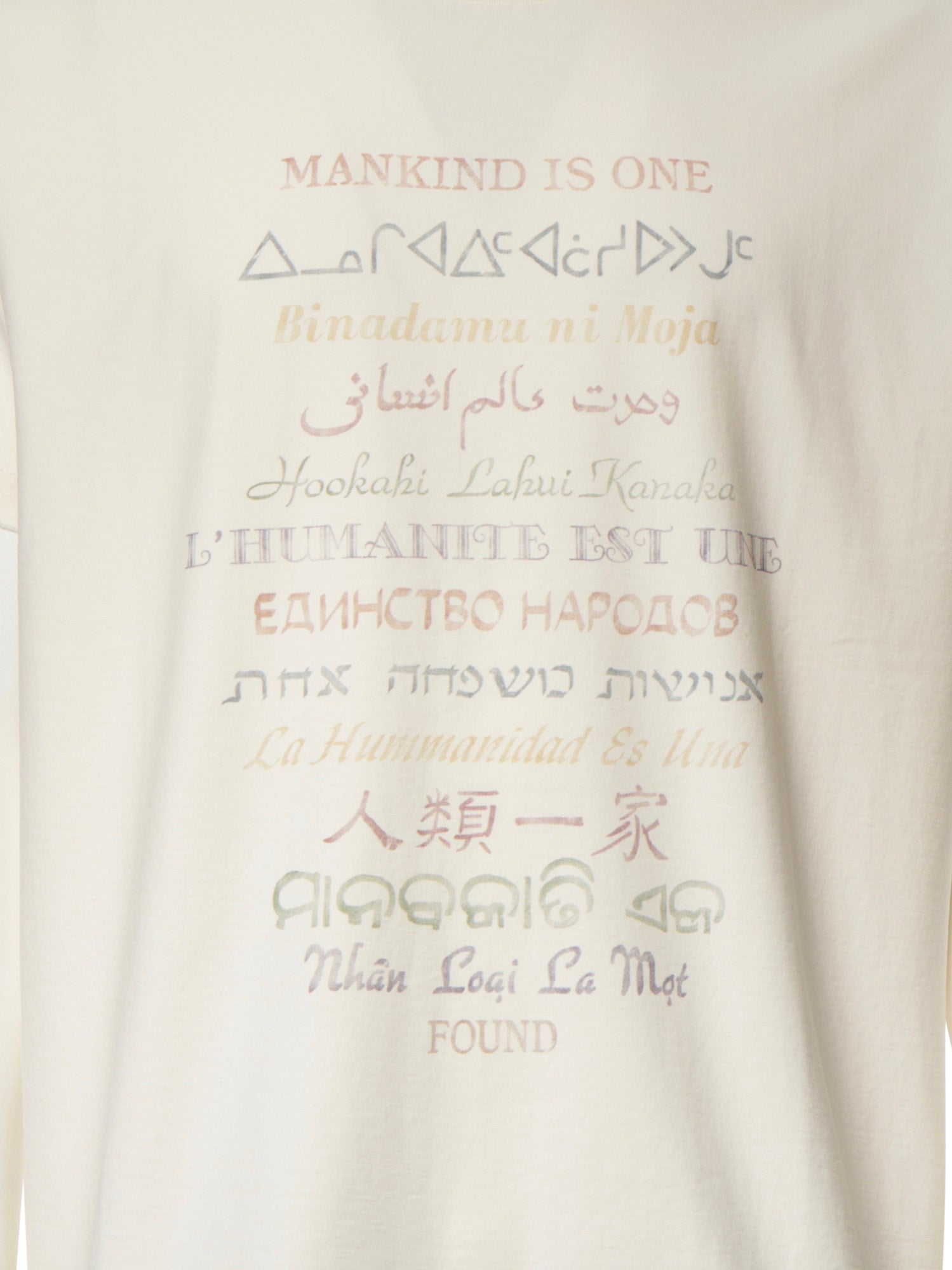 T-shirt One Humanity in cotone FOFW26TT32012 0075 FOUND 