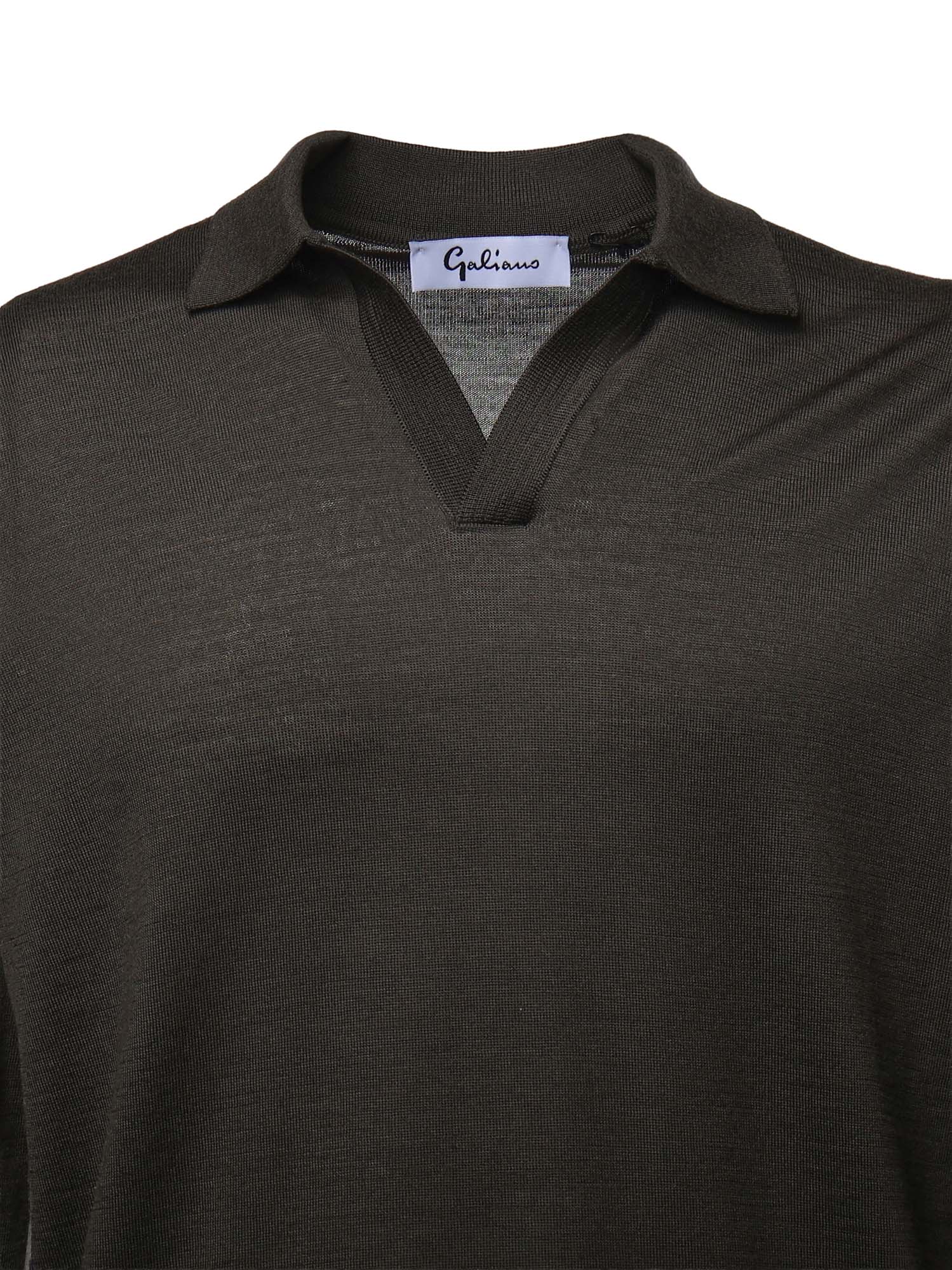Pullover polo in lana 14513 43189488 GALIANO 