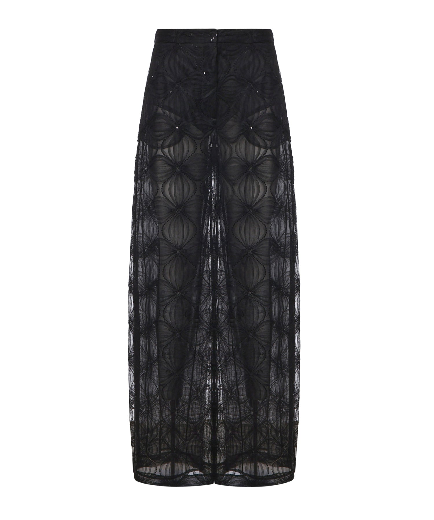 Pantaloni in tulle ricamato 81AAA164 N0466899 GENNY 