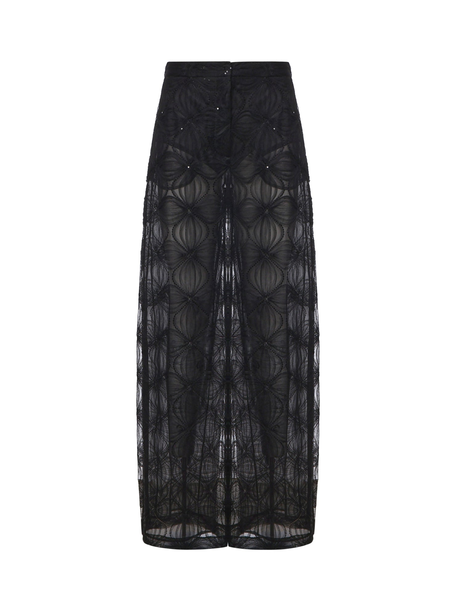 Pantaloni in tulle ricamato 81AAA164 N0466899 GENNY 