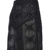 Pantaloni in tulle ricamato 81AAA164 N0466899 GENNY 