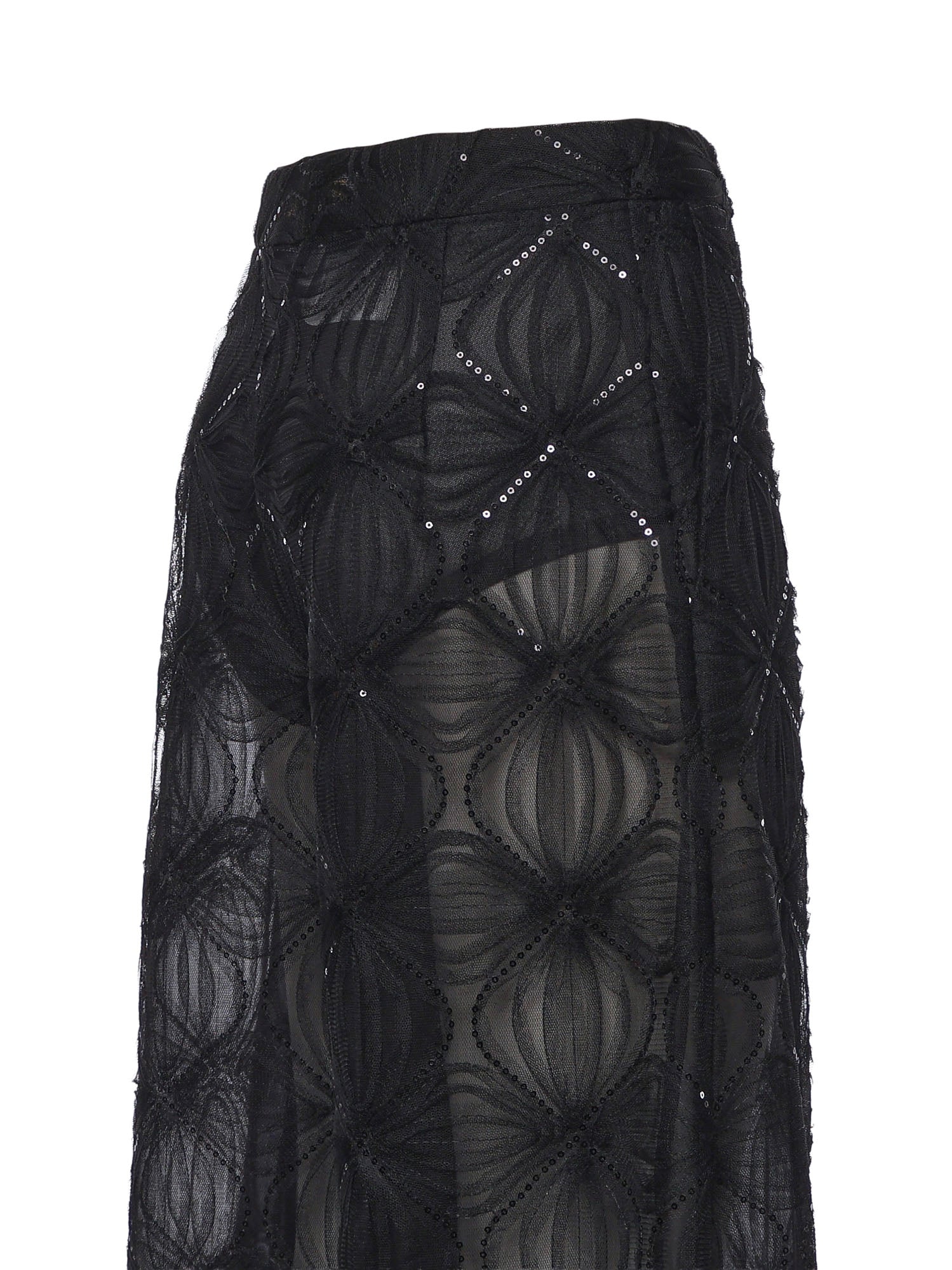 Pantaloni in tulle ricamato 81AAA164 N0466899 GENNY 