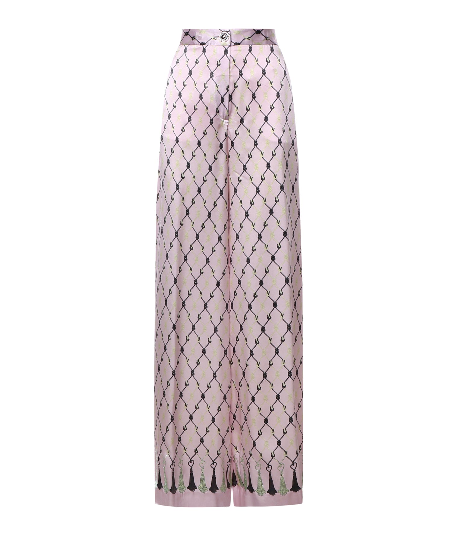 Pantaloni in seta stampati 81AAA167 NS865495 GENNY 