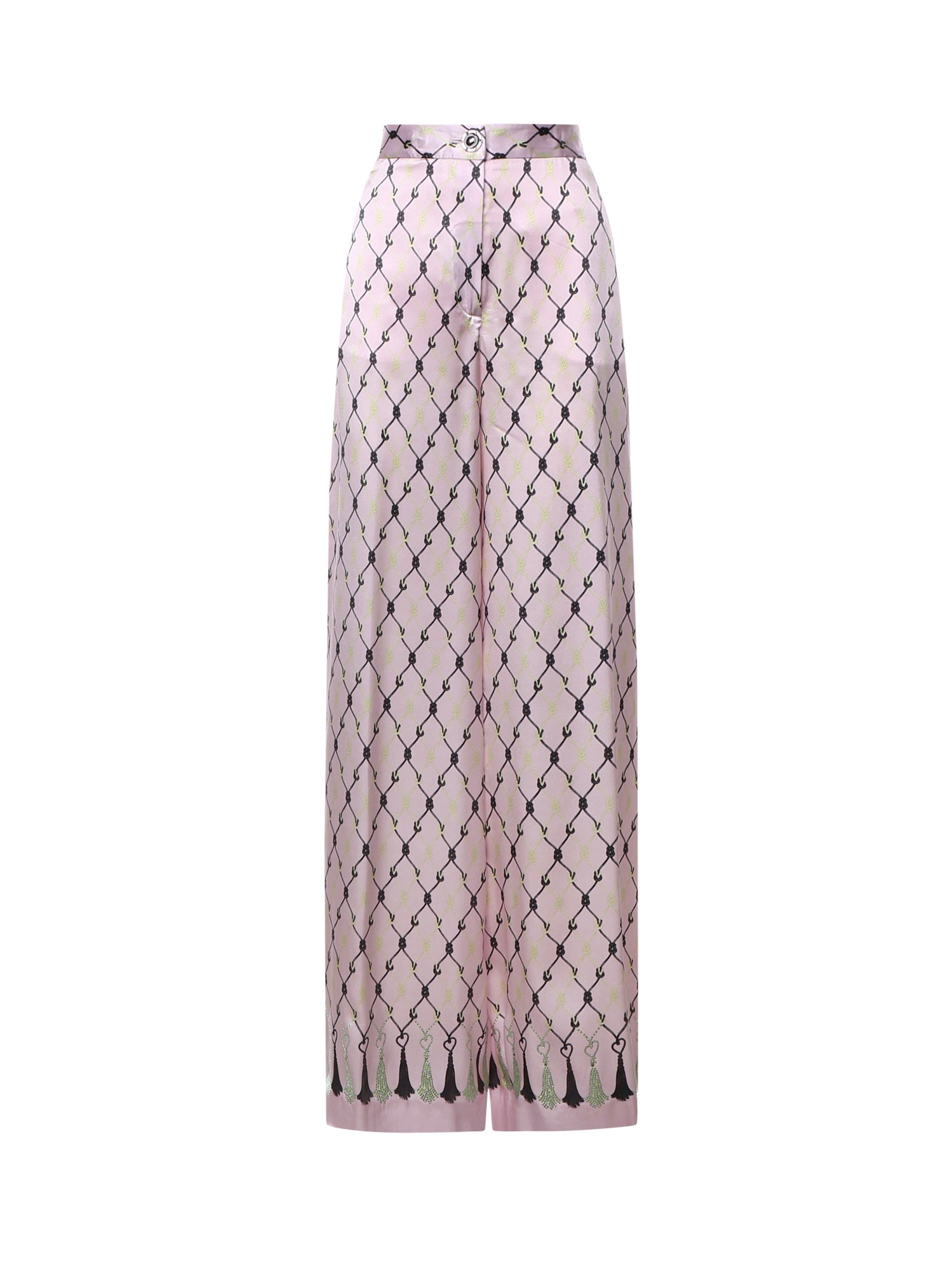 Pantaloni in seta stampati 81AAA167 NS865495 GENNY 
