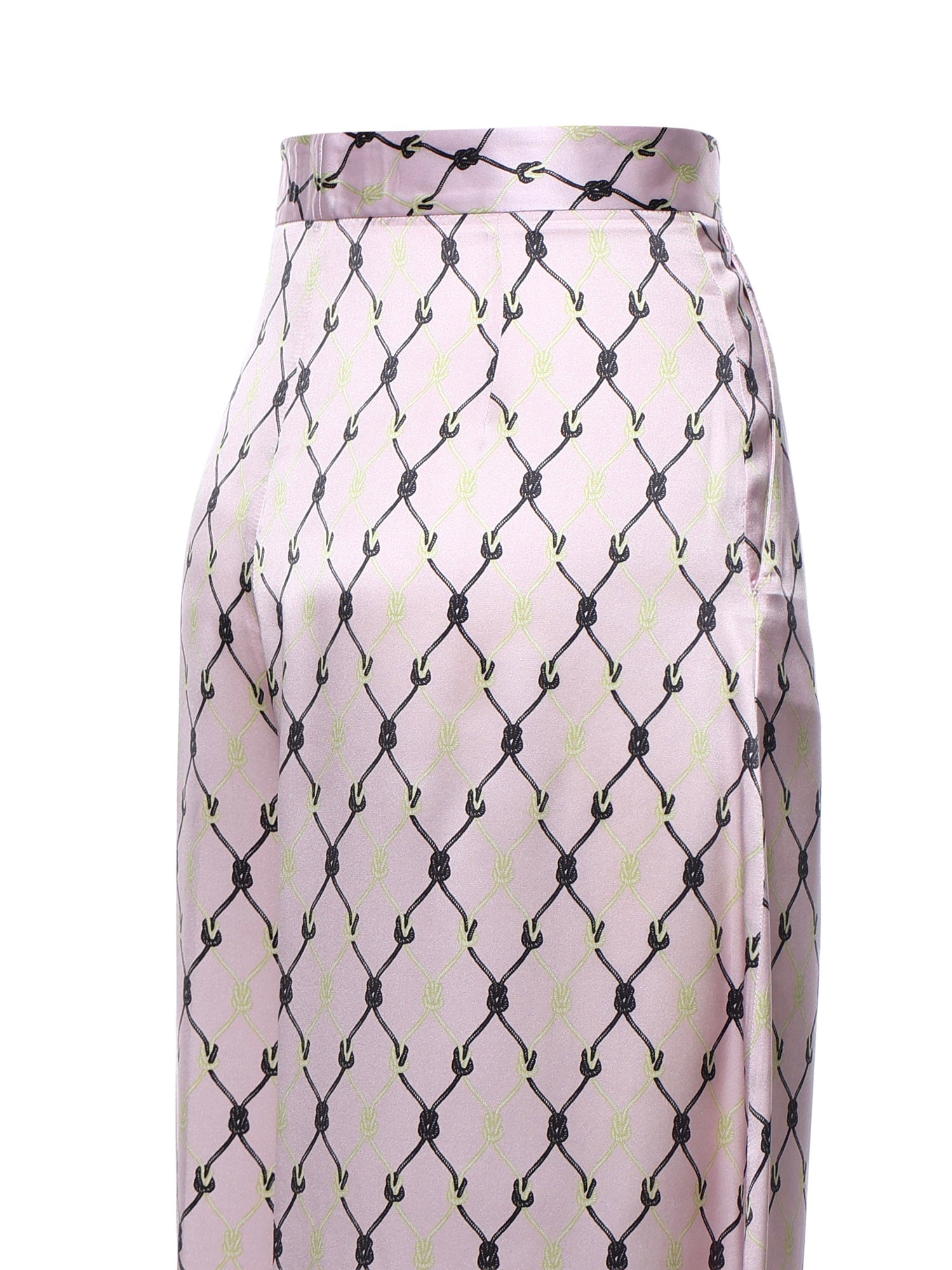 Pantaloni in seta stampati 81AAA167 NS865495 GENNY 
