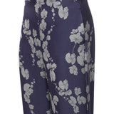 Pantaloni in satin con stampa orchidee 81AAA1P6 NS923240 GENNY 