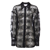 Camicia in tulle ricamato 81AAL644 N0466899 GENNY 