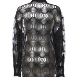 Camicia in tulle ricamato 81AAL644 N0466899 GENNY 