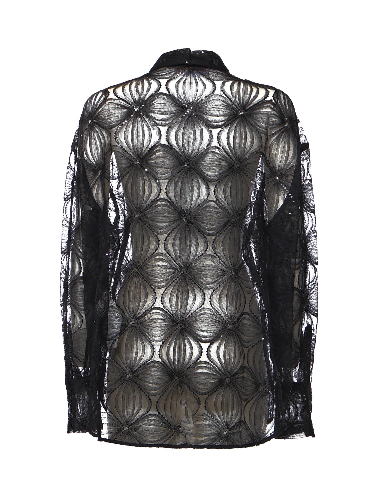 Camicia in tulle ricamato 81AAL644 N0466899 GENNY 