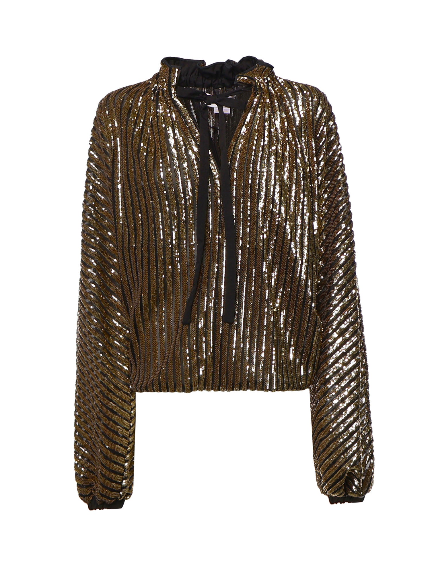 Blusa fluida con paillettes 81AAM668 JR012A1N GENNY 