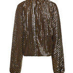 Blusa fluida con paillettes 81AAM668 JR012A1N GENNY 